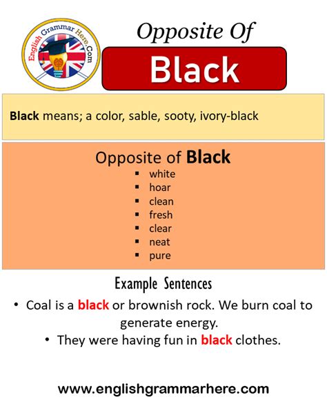 antonyms of black|opposite of black definition.